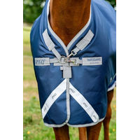 Produktbild von Horseware Amigo Bravo 12 Plus Bundle Turnout Pferdedecke aus 1200D Polyester Navy Titanium Grey Silver Größe 160cm