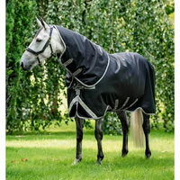 Produktbild von Horseware Amigo Bravo 12 Plus Pferdedecke mit 250g Füllung in Größe M Schwarz Silber - 250 g