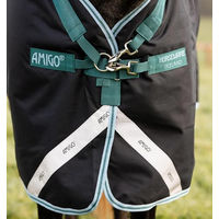 Produktbild von Horseware Amigo Bravo 12 Plus Pferdedecke mit Halsteil Navy/Aqua Größe M - 250 g