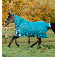 Produktbild von Horseware Amigo Bravo 12 Plus Regendecke Heavy 400g für Pferde mit Halsteil Größe 7'0 in Storm Green/Turquoise, Aqua & Blue