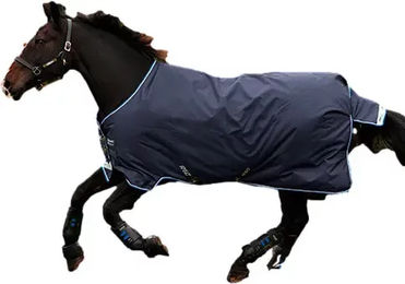Produktbild von Horseware Amigo Bravo Outdoor-Pferdedecke aus Polyester in Blau 125/175 cm