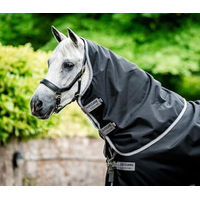Produktbild von Horseware Amigo Bravo12 1200D Pferdedecke mit Halsteil Schwarz/Titanium Gray Größe Large