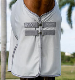 Horseware Amigo Bug Buster Pferdedecke ohne Halsteil Silber Grau 130 – Bild 1 von 3