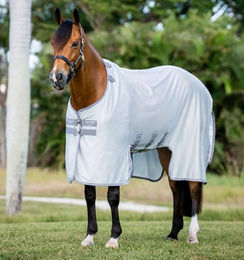 Horseware Amigo Bug Buster Pferdedecke ohne Halsteil Silber Grau 160 – Bild 1 von 2