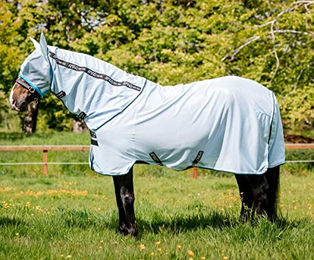 Produktbild von Horseware Amigo Bug Rug Pferdedecke 115cm Azure Blue Black White & Blue - 115 cm