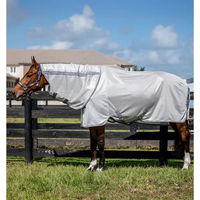 Produktbild von Horseware Amigo Bug Rug Plus Fliegendecke für Pferde Silber Grau 145 cm