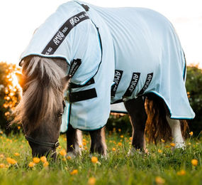Horseware Amigo Bug Rug Plus Petite Fliegenhemd für Shetty Pferde in Grau Silber Blau aus Polyester – Bild 1 von 2