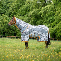 Produktbild von Horseware Amigo CamoFly 3-in-1 Plus Fliegendecke für Pferde CamoFly Print Grau 130 cm