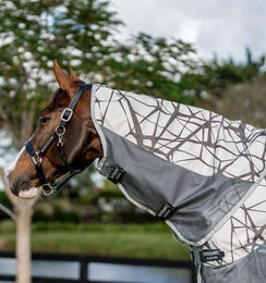 Horseware Amigo CamoFly 3-in-1 Plus Fliegendecke für Pferde CamoFly Print Grau 155 cm – Bild 1 von 6