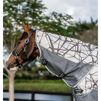 Produktbild von Horseware Amigo CamoFly 3-in-1 Plus Fliegendecke für Pferde CamoFly Print Grau 155 cm