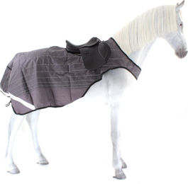 Horseware Amigo Competition Sheet Reflectech Pferdedecke aus Polyester Grau Schwarz – Bild 1 von 2