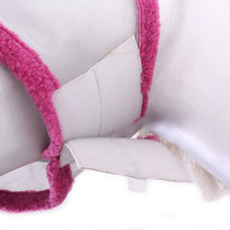 Horseware Amigo Fine Mesh Fliegenmaske mit Ohren für Ponys Silber Lila – Bild 1 von 2