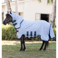 Produktbild von Horseware Amigo Fliegenabdeckung für Ponys mit Halsteil aus Polyester in Blau oder Grau