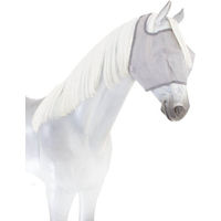 Produktbild von Horseware Amigo Fliegenmaske für Pferde ohne Ohren aus Baumwolle in Grau/Silber