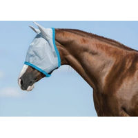 Produktbild von Horseware Amigo Fliegenmaske für Ponys in Baby Blue/Electric Blue aus Polyester
