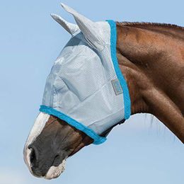 Horseware Amigo Fliegenmaske für Ponys in Baby Blue und Electric Blue – Bild 1 von 3