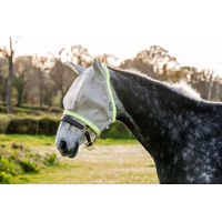 Produktbild von Horseware Amigo Fliegenmaske für Ponys Silber Grün aus Polyester