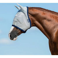 Produktbild von Horseware Amigo FlyMask Fliegenmaske für Ponys Silber Blau