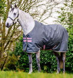 Horseware Amigo Hero Ripstop Lite 0g Pferdedecke wasserdicht Shadow/Rose & Navy 80 cm – Bild 1 von 1