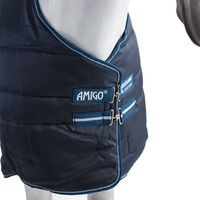 Produktbild von Horseware Amigo Insulator Heavy Stalldecke mit Kapuze Navy/Weiß - 350 g