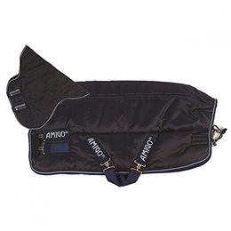 Produktbild von Horseware Amigo Insulator Heavy Stalldecke mit Kapuze Navy/White