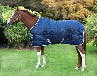Horseware Amigo Insulator Stalldecke für Pferde Medium 155 Navy/Silber mit 200g Füllung – Bild 1 von 1