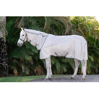 Produktbild von Horseware Amigo Integrated Fliegendecke für Pferde Silber Grau Weiß Größe 115
