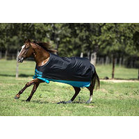 Produktbild von Horseware Amigo Mio Turnout Pferdedecke Größe M Schwarz Türkis - 200 g