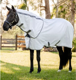 Produktbild von Horseware Amigo Plus Fliegenhemd für Pferde in Blau Weiß