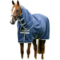 Produktbild von Horseware Amigo Ripstop 900D Outdoor-Pferdedecke mit Halsabdeckung Blau 130/183 cm