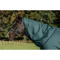 Produktbild von Horseware Amigo Ripstop 900D Pferdedecke mit Halsteil Dynasty Green/Navy & Silver Größe XL