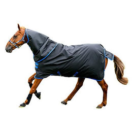 Horseware Amigo Ripstop 900D Plus Turnout 0g Pferdedecke mit Halsabdeckung Schwarz/Blau Größe 145 cm – Bild 1 von 3