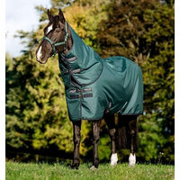 Produktbild von Horseware Amigo Ripstop 900D Pony Lite 0g Outdoordecke für Ponys in Dynasty Green/Navy & Silver 85 cm