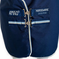 Produktbild von Horseware Amigo Ripstop 900D Turnout Pferdedecke mit 200g Füllung Dynasty Green/Navy & Silver 140 cm / 6´3