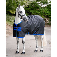 Produktbild von Horseware Amigo Ripstop 900D Weidedecke für Pferde 50g Schwarz/Blau 155 cm