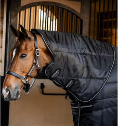 Horseware Amigo Ripstop Insulator Stable Hood Halsdecke für Pferde Schwarz Silber – Bild 1 von 1