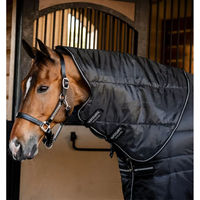 Produktbild von Horseware Amigo Ripstop Insulator Stable Hood Halsdecke für Pferde Schwarz Silber
