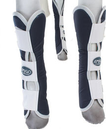 Horseware Amigo Ripstop Transportgamaschen für Ponys in Blau und Silber mit Fleece-Futter – Bild 1 von 2