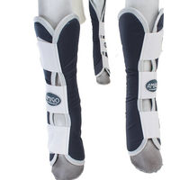 Produktbild von Horseware Amigo Ripstop Transportgamaschen für Ponys in Blau und Silber mit Fleece-Futter