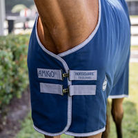 Produktbild von Horseware Amigo Stalldecke für Pferde aus Polyester in Blau Grau oder Silber