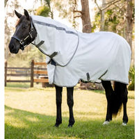 Produktbild von Horseware Amigo Summer Sheet Plus Fliegenhemd für Pferde Navy Check/Titanium Grey/Silver 160 cm