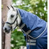 Produktbild von Horseware Amigo Turnout Decke mit Halsteil Ripstop 900D Medium 130-140 cm Navy/Titanium Grey
