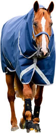 Produktbild von Horseware Amigo Wasserdichte Pferde-Außendecke mit Halsschutz Blau Medium