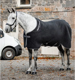 Horseware Autumn Cooler Fleece Decke für Pferde 6’0" Schwarz Grau Silber – Bild 1 von 10