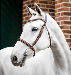 Horseware Cavesson Lederzaumzeug für Warmblut in Braun – Bild 1 von 2