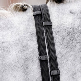 Horseware Continental Gurtzügel mit Gummierung in Schwarz aus Gummi und Baumwolle für Pferde – Bild 1 von 3