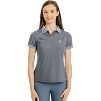 Produktbild von Horseware Damen Turnier-Polo Reitshirt mit Reißverschluss Grau XS