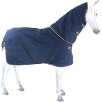 Produktbild von Horseware Deluxe Rambo Stable Plus Pferdedecke aus Polyester Champagne/Blau - 200 g