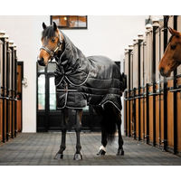 Produktbild von Horseware Easy-Layer Stable Plus Pony-Stalldecke mit Halsschutz Schwarz 200g - 200 g