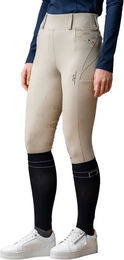 Horseware Fina Alessandro Albanese Reithose für Damen mit Full Grip und Fleece-Futter in Beige für den Winter – Bild 1 von 1